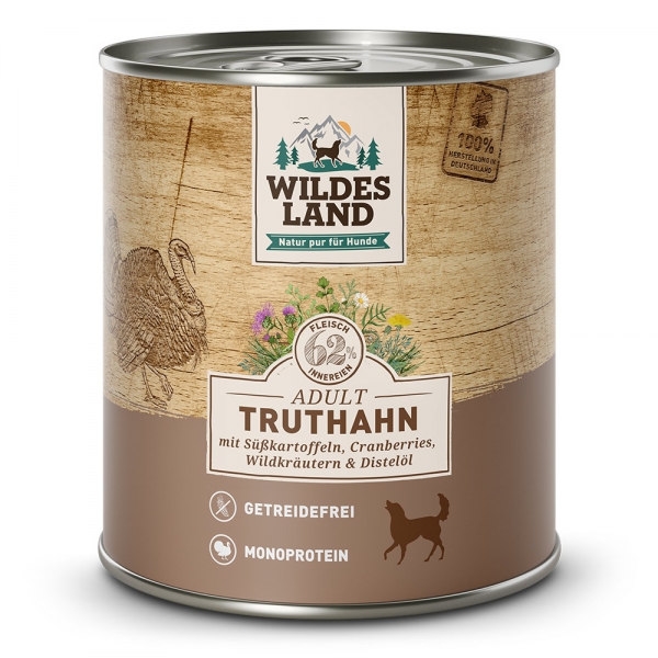 Wildes Land Truthahn mit Süßkartoffel und Cranberries 800g